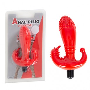 Halkalı Anal Plug Kırmızı Halkalı Anal Plug Kırmızı